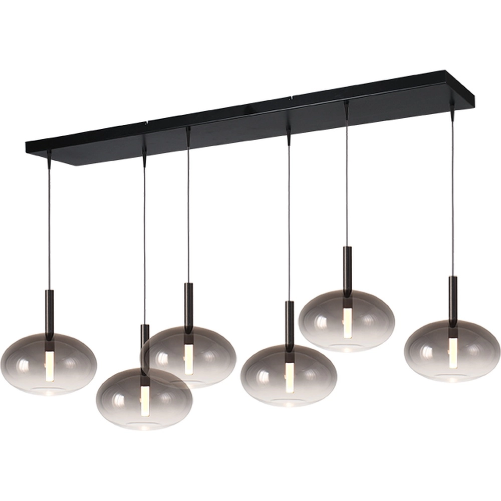 6L Pendellampe Ø24cm Lido Onion mit rauchverdünnendem Glas Masterlight 8718121324951