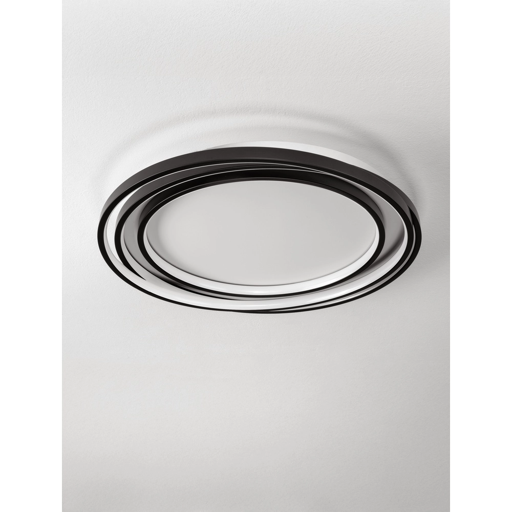 Runde Deckenleuchte Arbor schwarz Ø 54cm Lyora 5212017454935