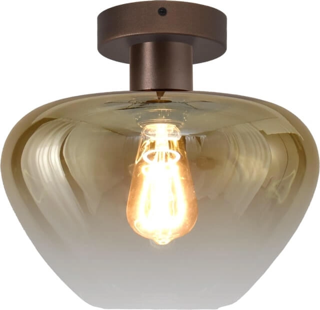 Deckenlampe Genua braun mit Goldglas Ø 29cm
