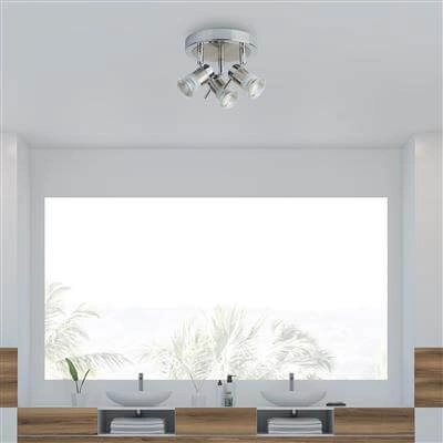 Badezimmer Strahler Aries 3-leichter grau Searchlight 5053423076935