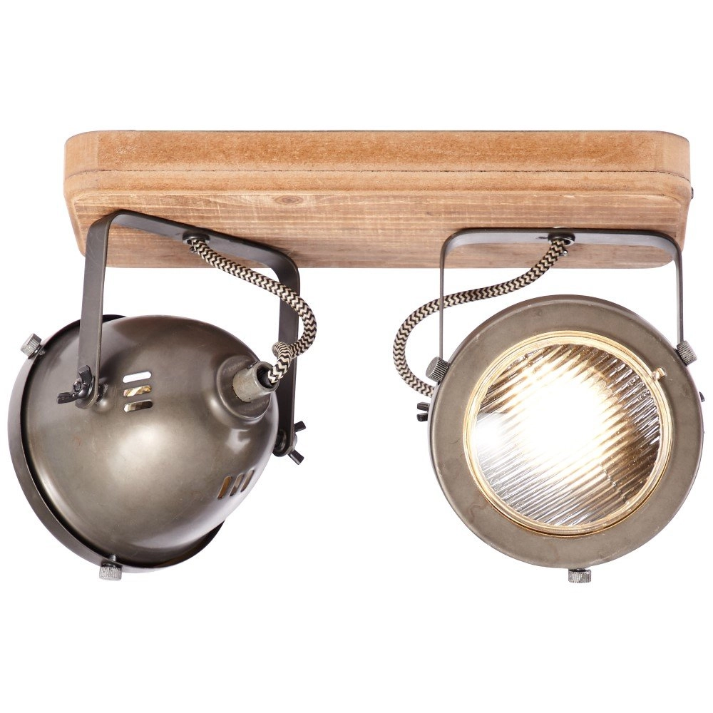Deckenspot Carmen Wood 2-Licht Brilliant 4004353310645