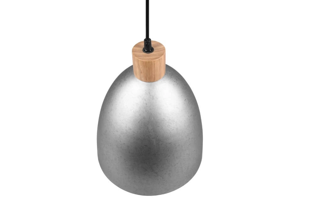 Hängelampe Jagger Edelstahl mit Holzbraun Trio 4017807503203