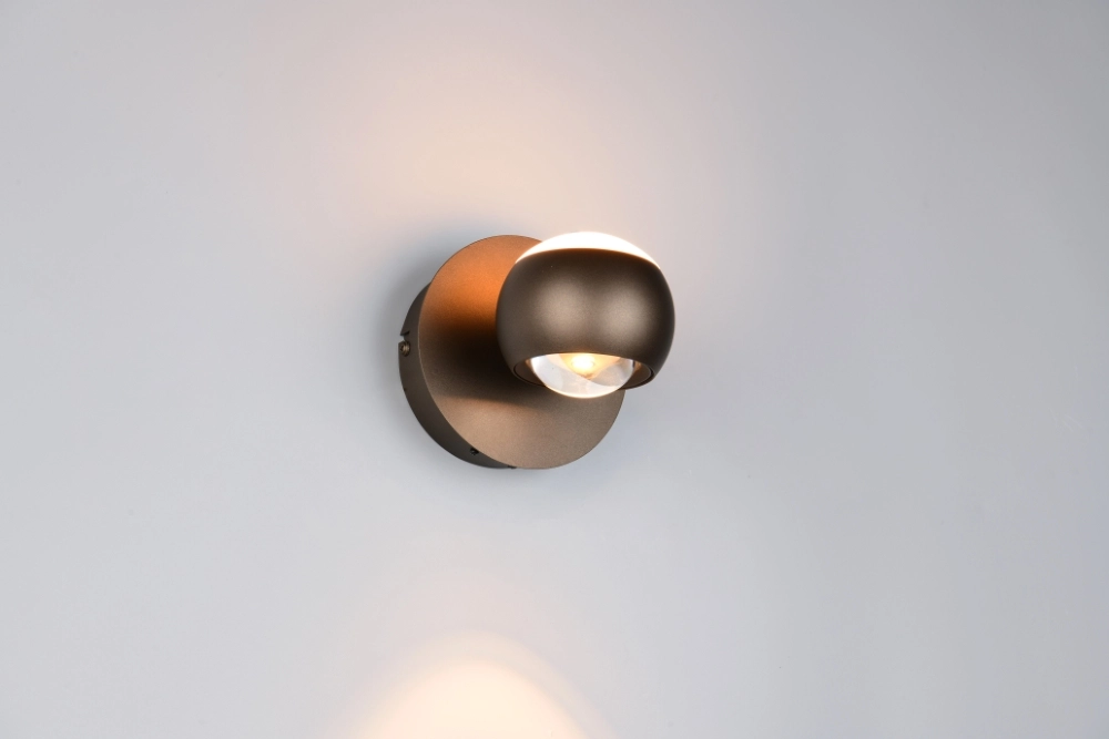 LED-Wandlampe Orbit Platinbraun