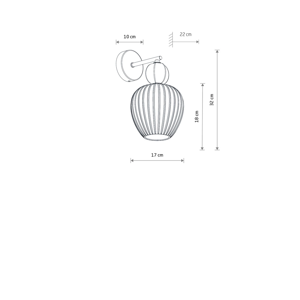 Design-Wandlampe Corals Grau Lyora 5903139119771
