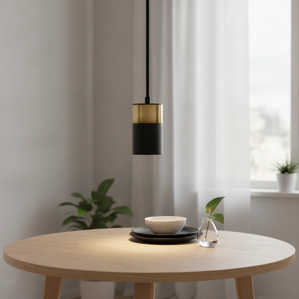 Pendelleuchte Pongo S Single 9,5cm gold mit schwarz