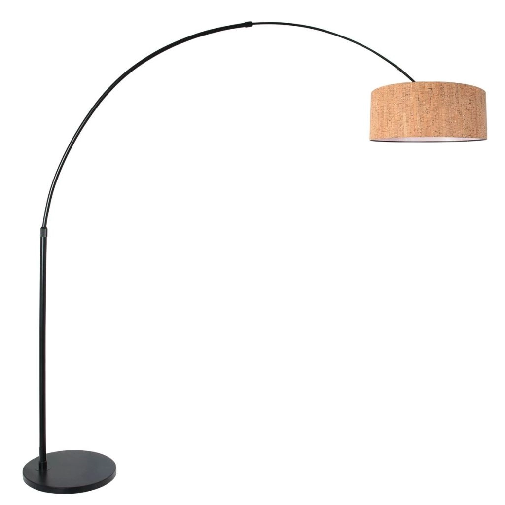 Schwarze Bogenlampe Sparkled Light mit Korkkappe Ø40 cm