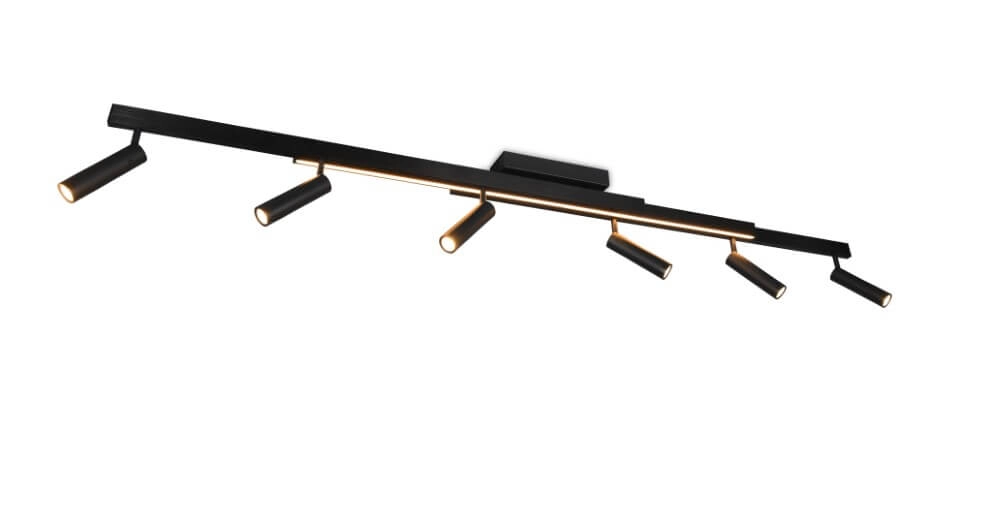 6-flammiger LED-Spot Zeno Schwarz Trio 4017807627312