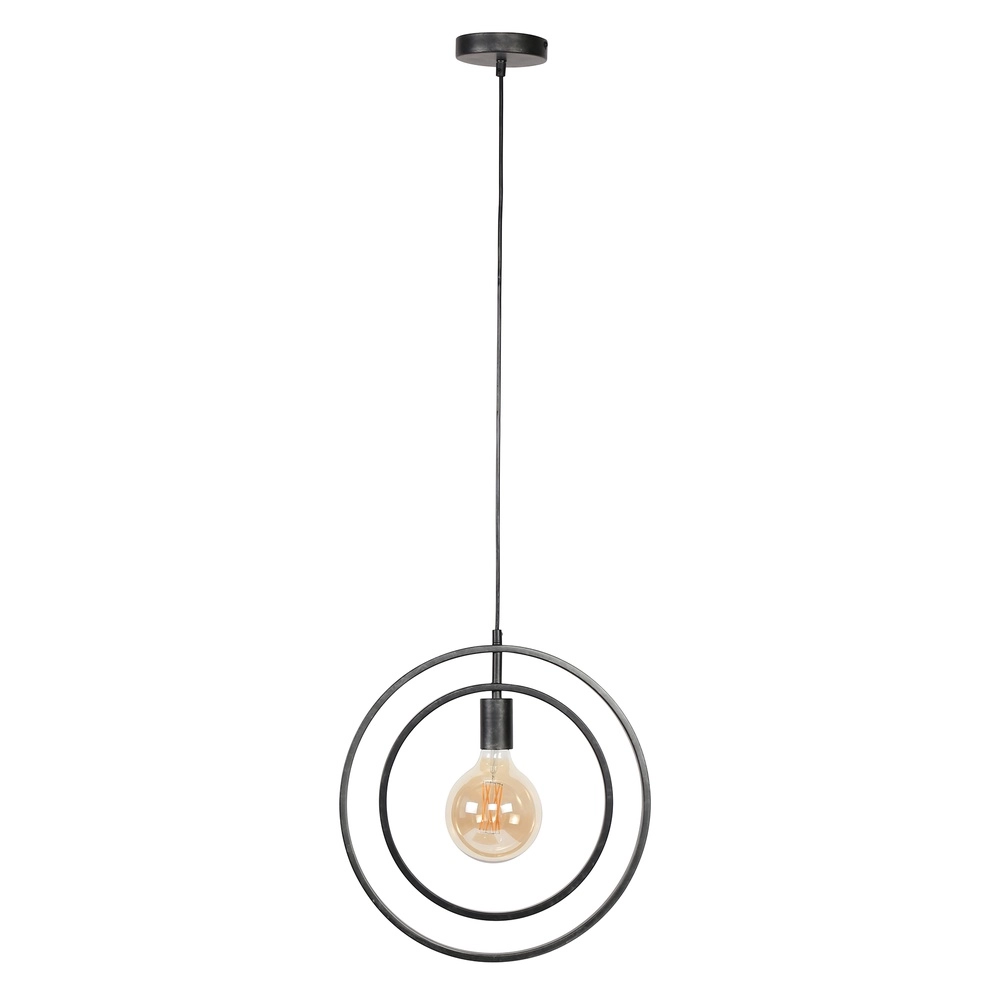 Moderne Pendellampe Ø 40cm Turn Holzkohle Lyora 8716803513129