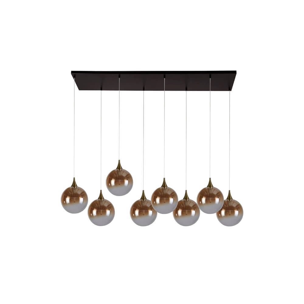 8-flammige Pendelleuchte Alchemy Braunes Glas Searchlight 5053423273907