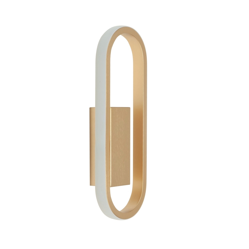 Design-Wandleuchte Anello Messing 30cm
