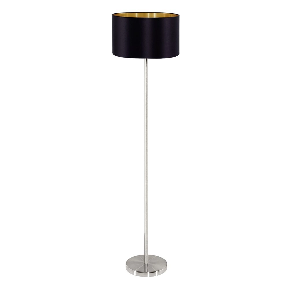 Stehlampe Maserlo 38cm Metallic-Grau schwarz mit Gold