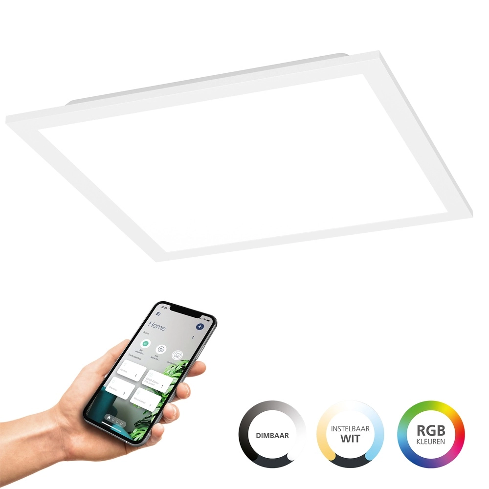 Smarte Deckenleuchte Moradillo-Z weißes Quadrat 29,5cm