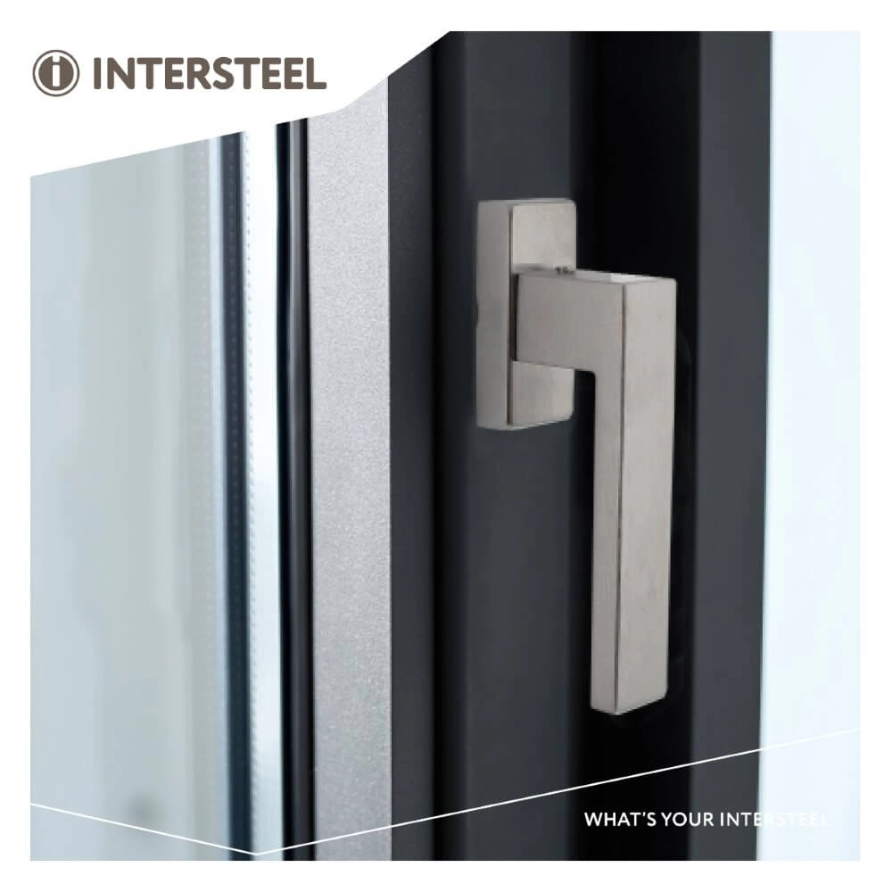Griff für Fenster Amsterdam rechteckige Rosette, Edelstahl Intersteel 8714186562307