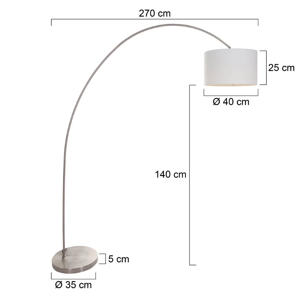 Weiße Bogenlampe Solva Steinhauer 8712746123340
