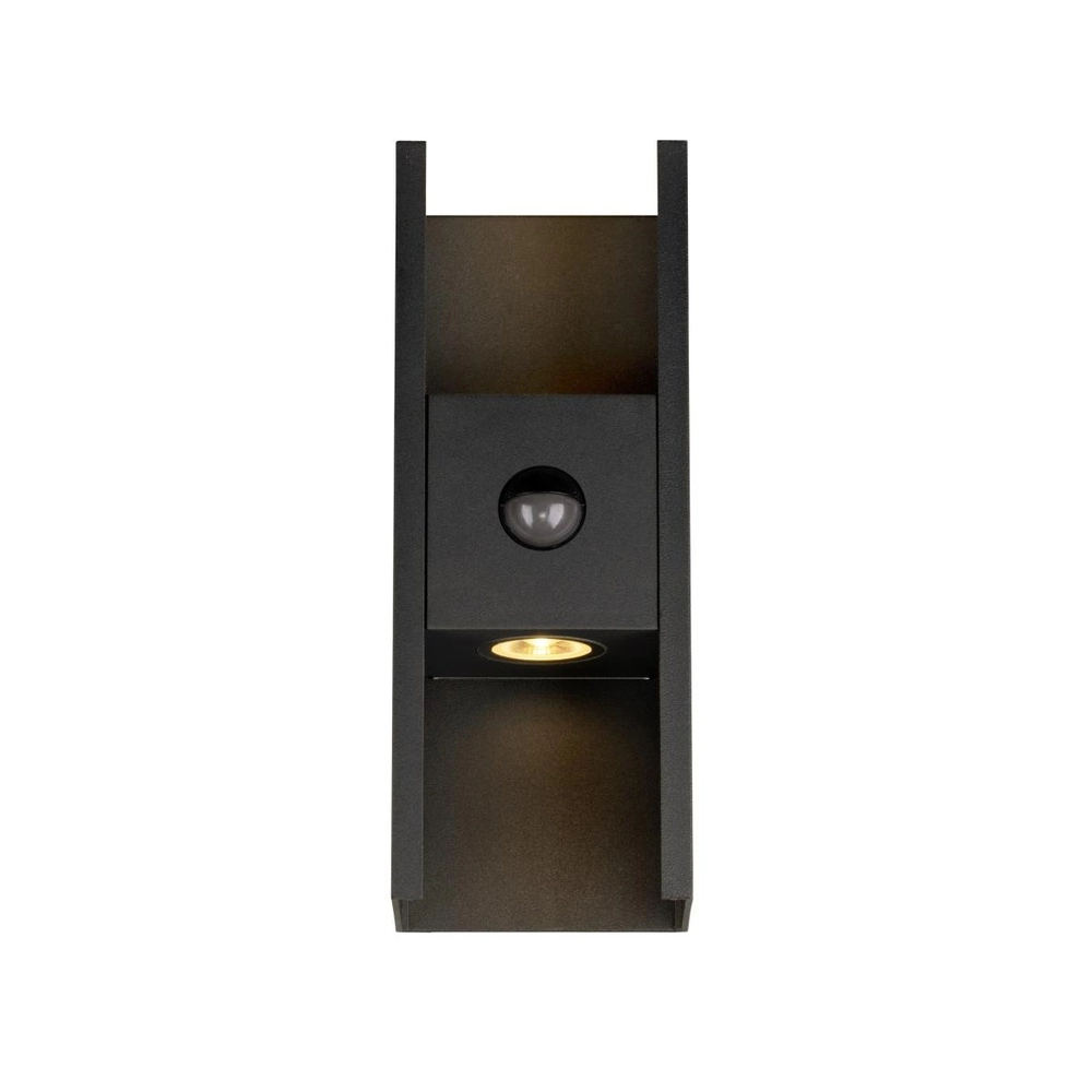 Wandstrahler Flatt Schwarz mit Sensor SLV 4024163306461