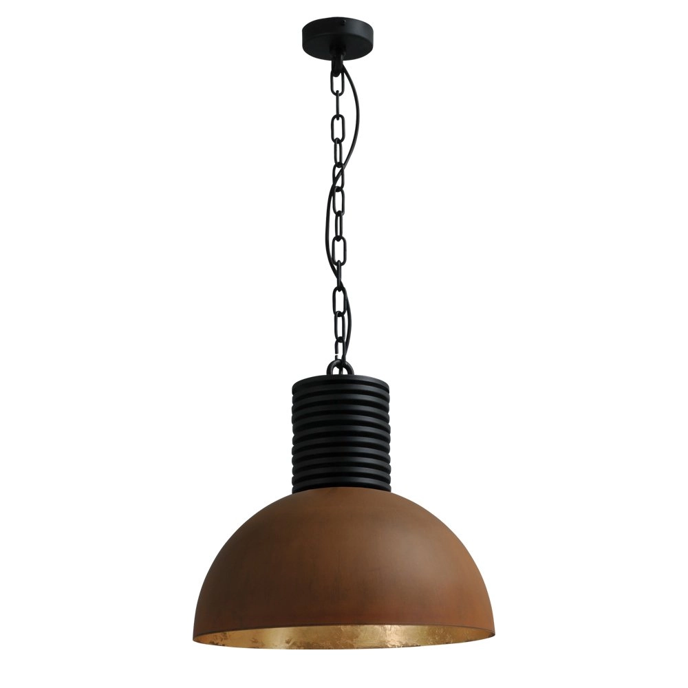 Robuste rostbraune Pendelleuchte Industria