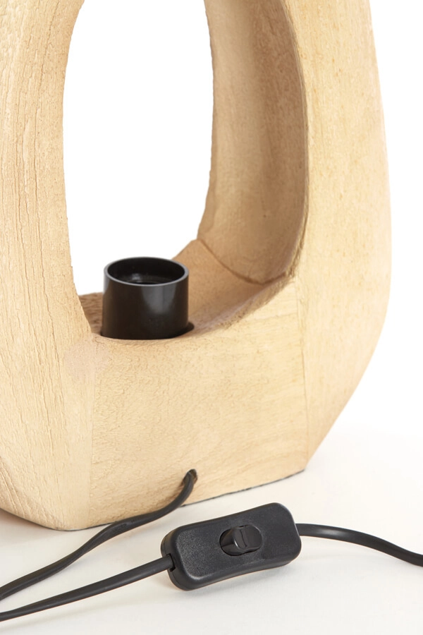 Leichte Tischlampe aus Holz Kelafo 24 x 30cm Light & Living 8717807701093
