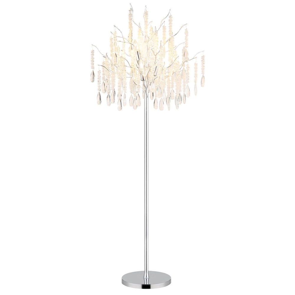 Stehlampe Kinga silbergrau Ø 55 cm