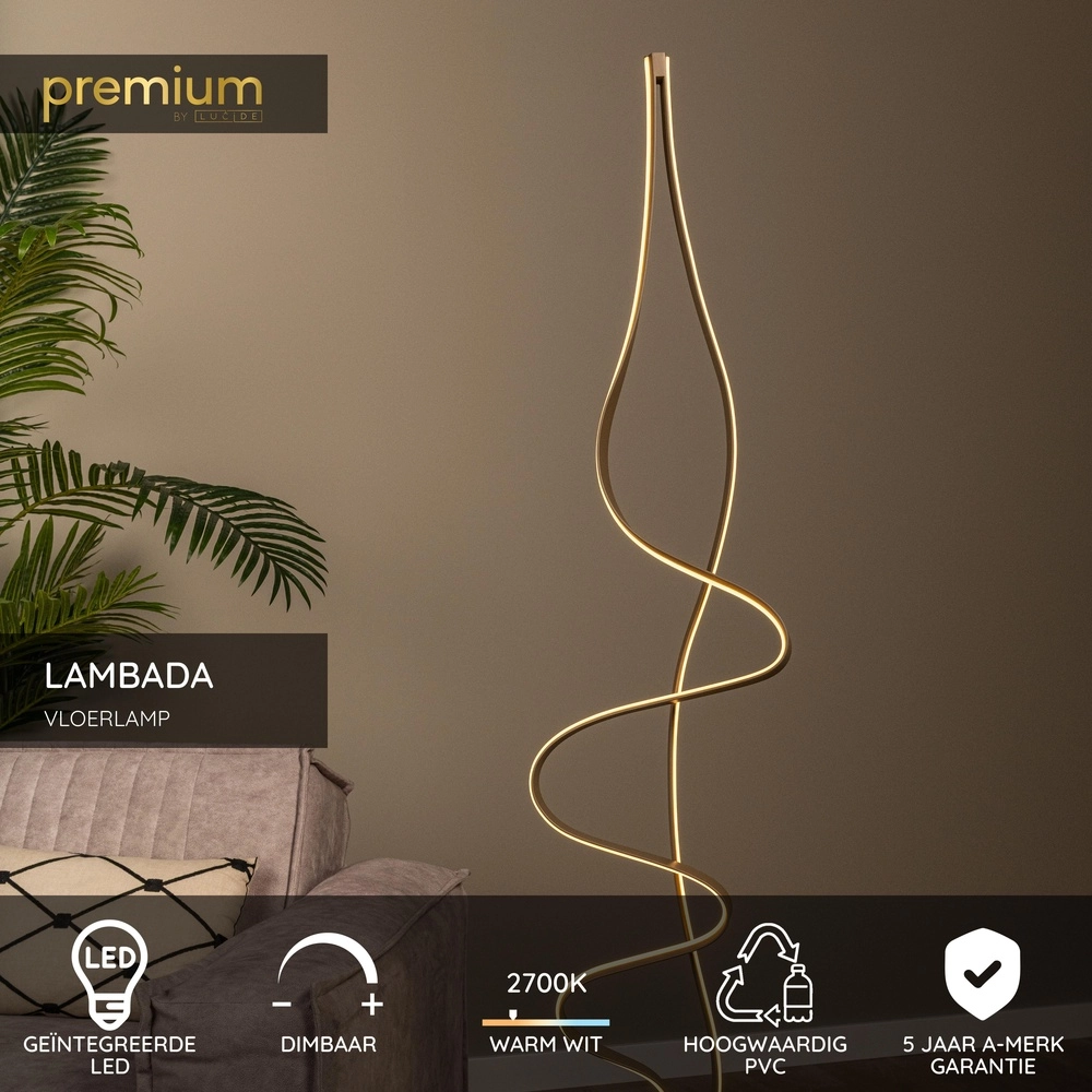 Stehlampe Lambada Entwurf Chamapgne Premium by Lucide 5411212520937