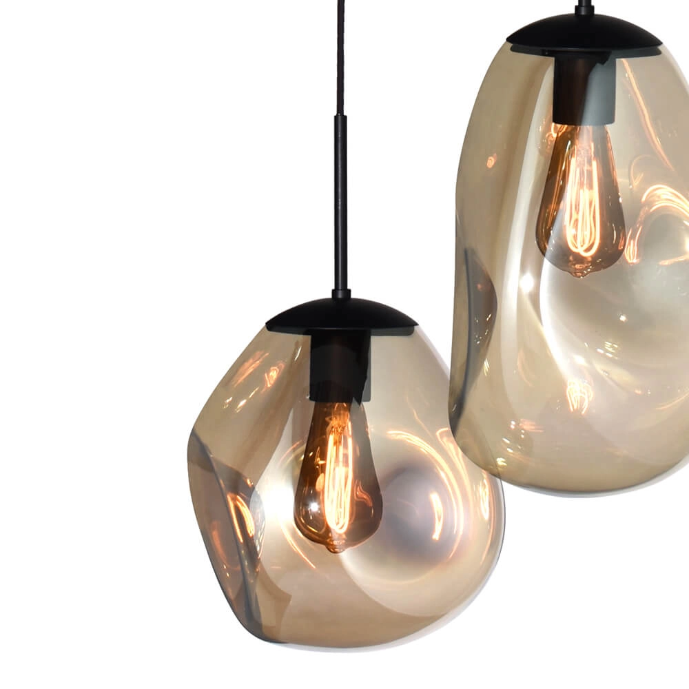 Hängelampe Lava Oval 8x Goldglas Masterlight 8718121290188