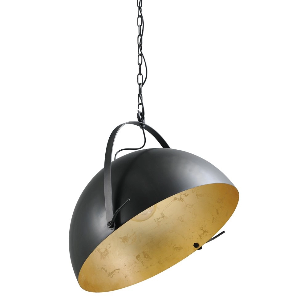 Pendelleuchte Larino 60 schwarz mit altem gold