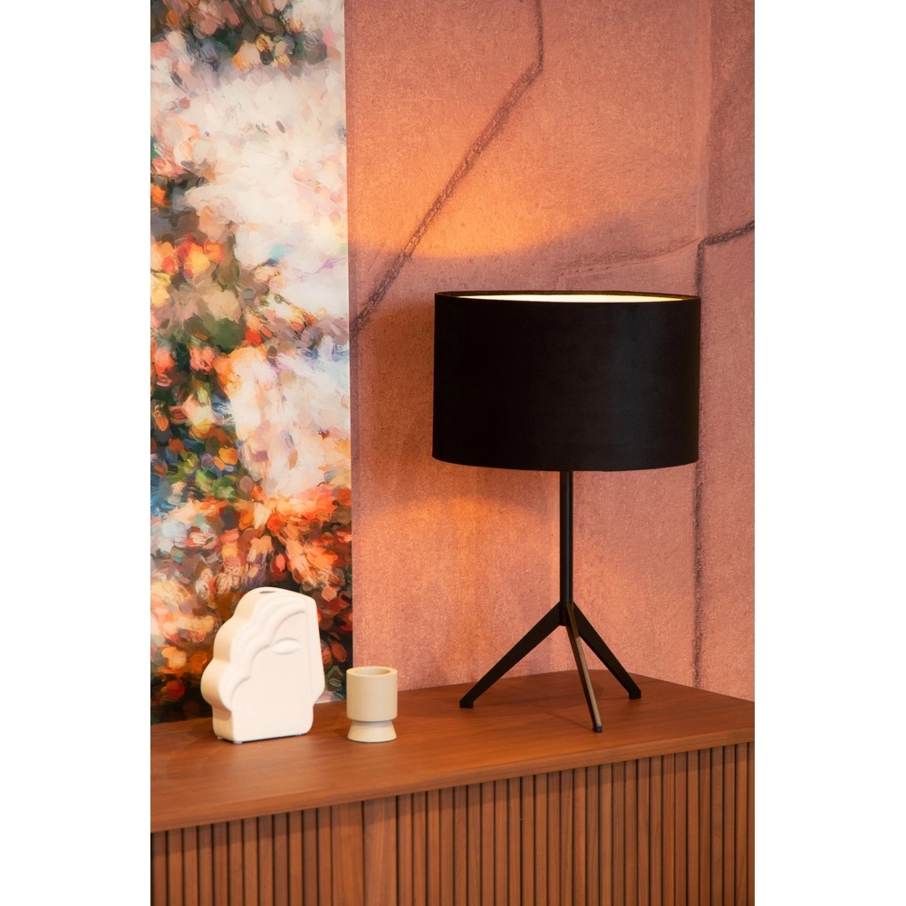 Stativtischlampe Tondo Schwarz Lucide 5411212452368