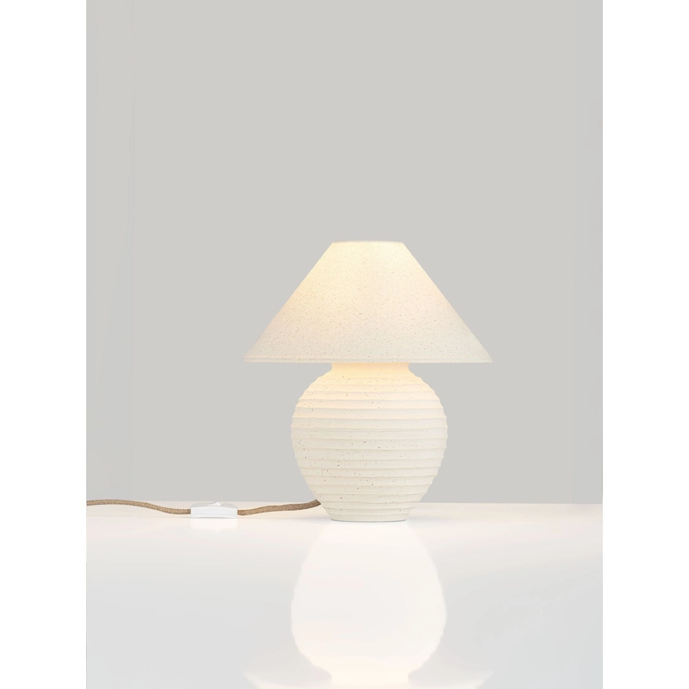 Japandi-Tischlampe Silia Beige Lyora 5212017494016