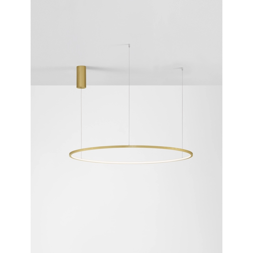 Runde Pendelleuchte Tarquin gold Ø 100cm