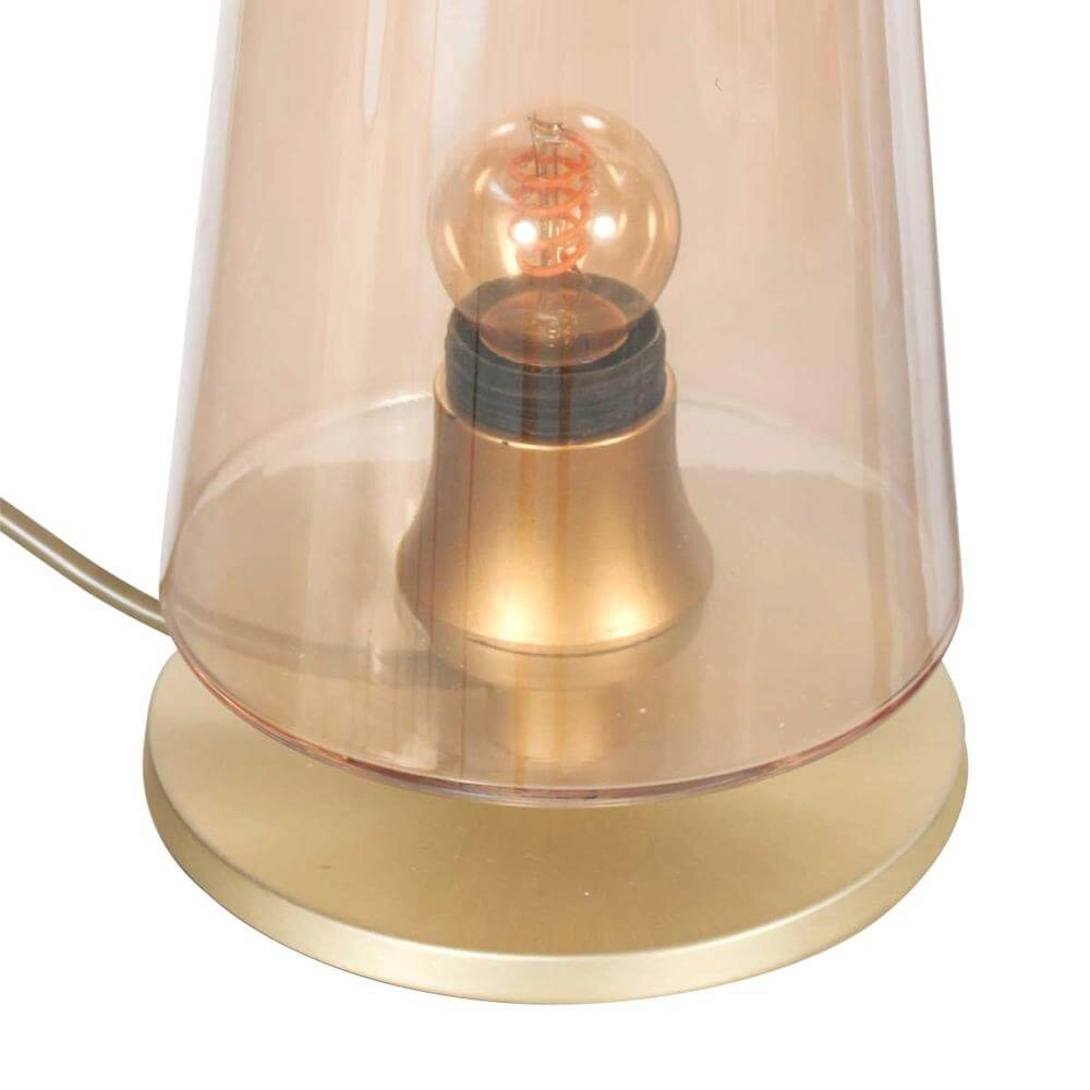 Schlanke Tischleuchte Ancilla Rundes Gold Steinhauer 8712746171068