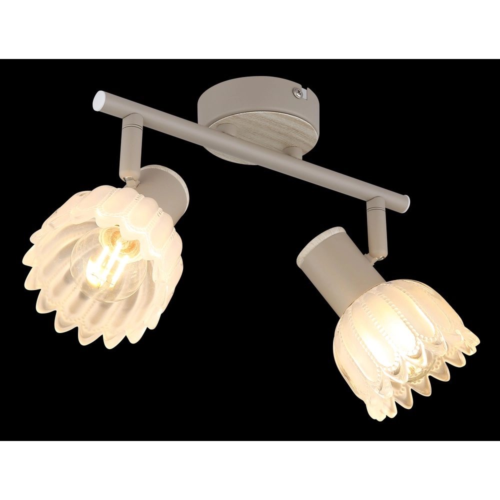 2-flammiger Deckenstrahler Planta sandbraun Globo 9007371569939