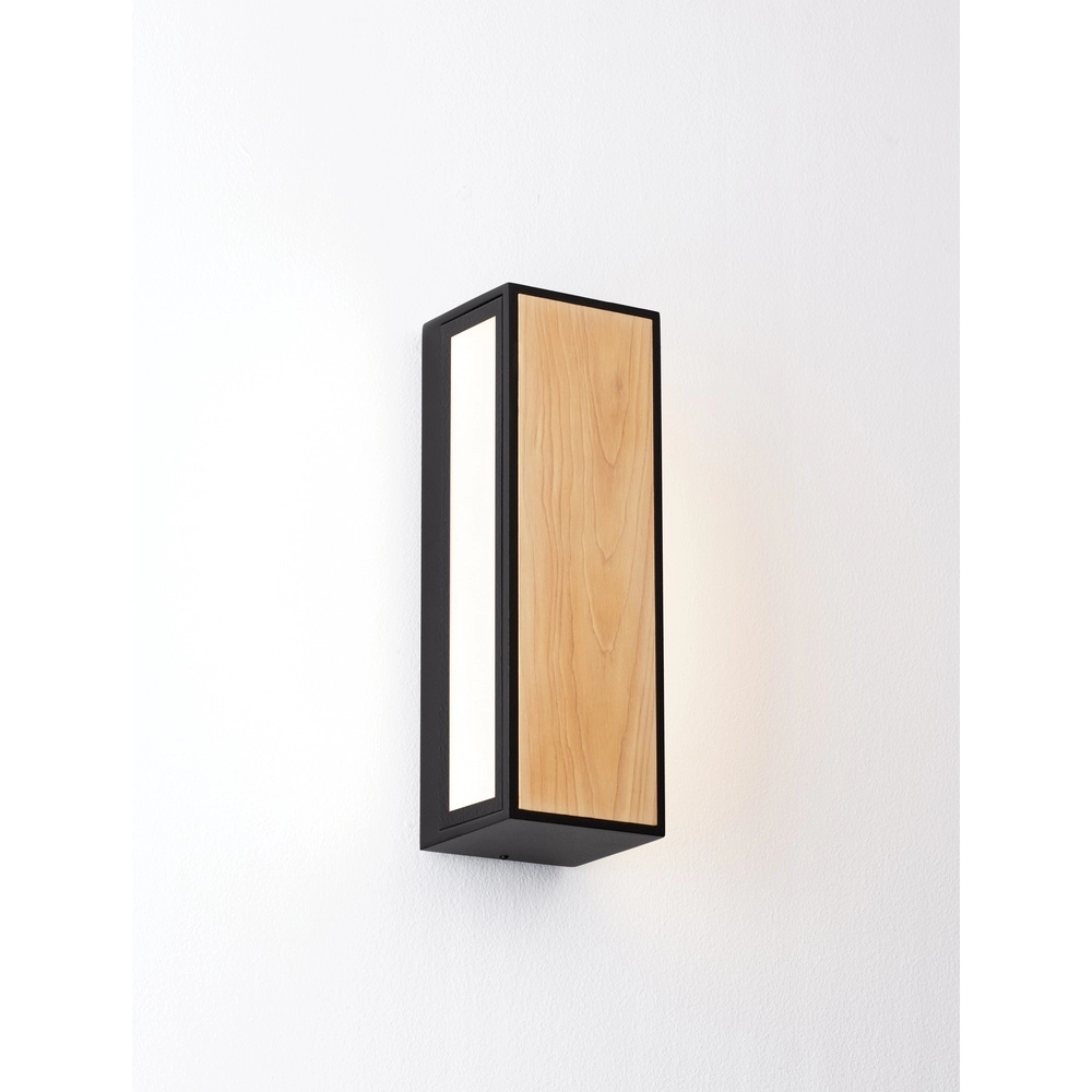 Wandleuchte Astral anthrazit mit Holz Lyora 5212017449948
