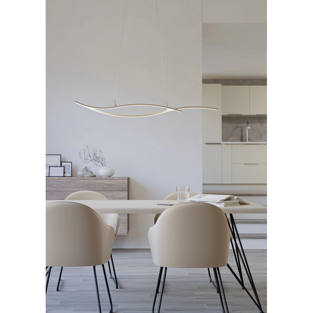 LED-Pendellicht Grisolia 115 cm – Holzoptik Eglo 9008606316182