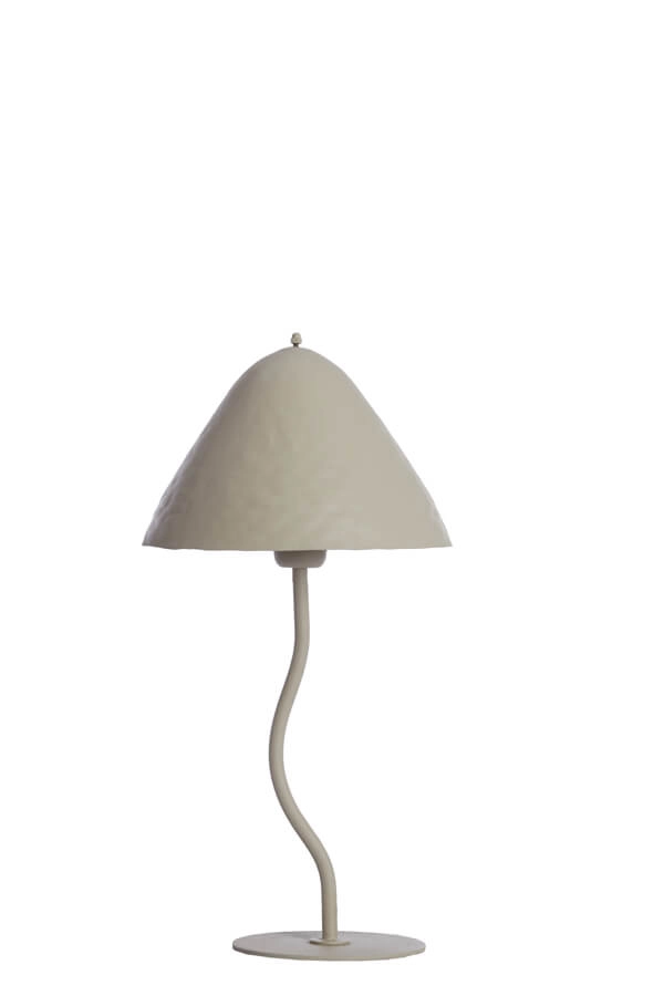 Tischlampe Elimo Ø 25cm x 50cm creme Light & Living 8717807705169