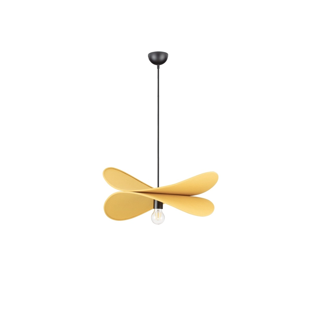 Moderne Pendellampe Luve Schwarz mit Gelb Lyora 5212017493705