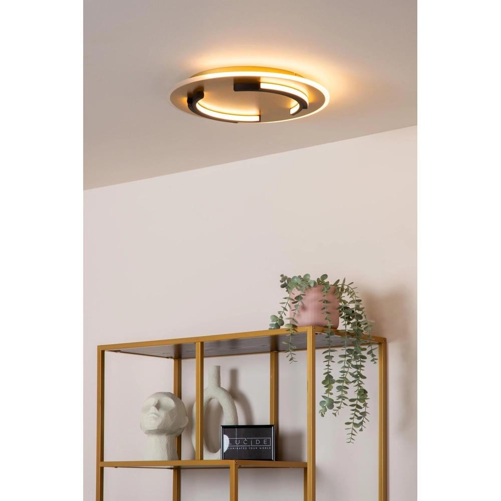 Design-Deckenlicht Andreas Ø 39,6cm - 30W schwarz mit Gold Lucide 5411212441744