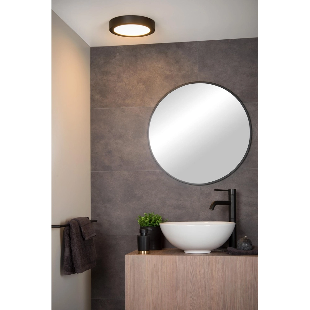 Deckenlicht Brice-Led Ø 24cm - IP44 schwarz Lucide 5411212281227