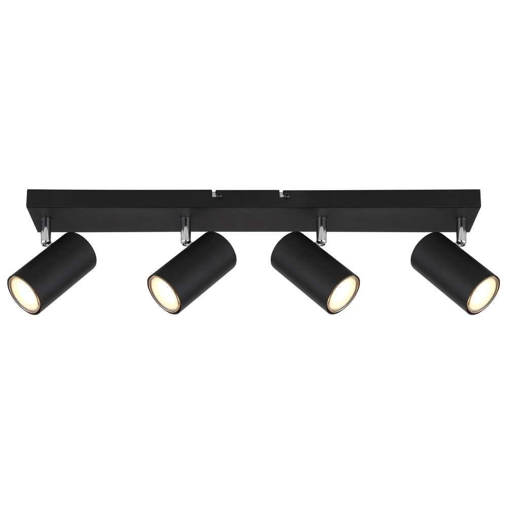 Deckenlampe 4-Licht Robby Schwarz Globo 9007371436538