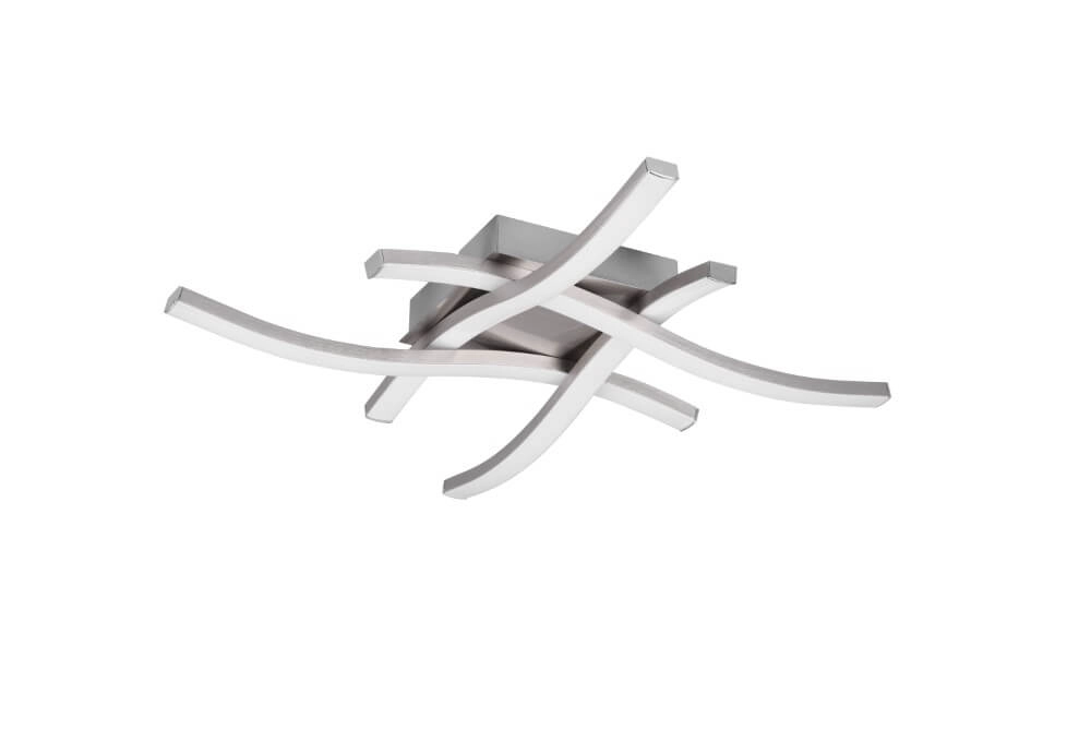 LED-Deckenleuchte Route Edelstahl 4000K Trio 4017807521771