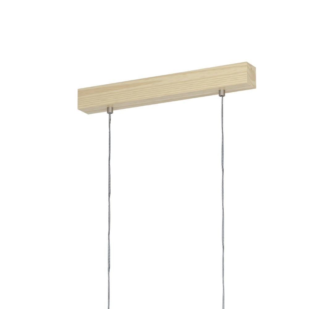 Esszimmer Hängelampe Castralvo Holzbraun mit weißen Kappen Eglo 9008606310043