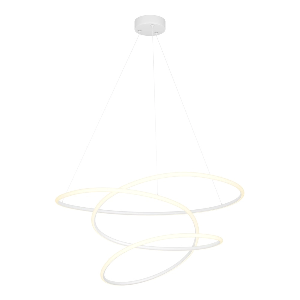 Moderne Pendellampe Racale Ø 78 cm weiß