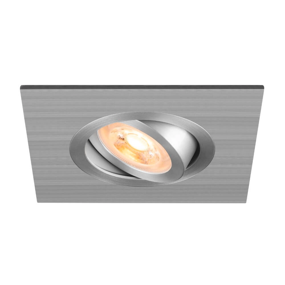 Einbaustrahler New Tria 75 XL quadratisch - Aluminium - GU10