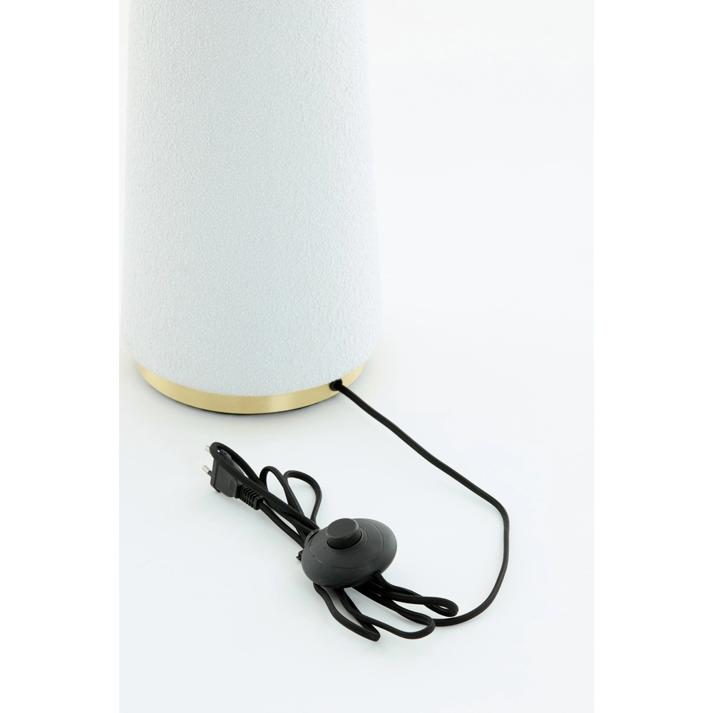 Stehlampe Devia Ø 50cm - bouclé - beige Light & Living 8717807759513