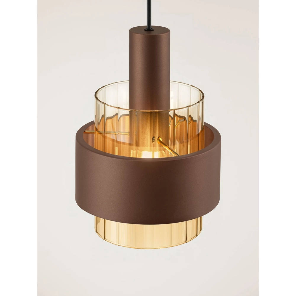 Moderne Pendellampe Serena Kaffeebraun Ø 18,5 cm Lyora 5212063501133