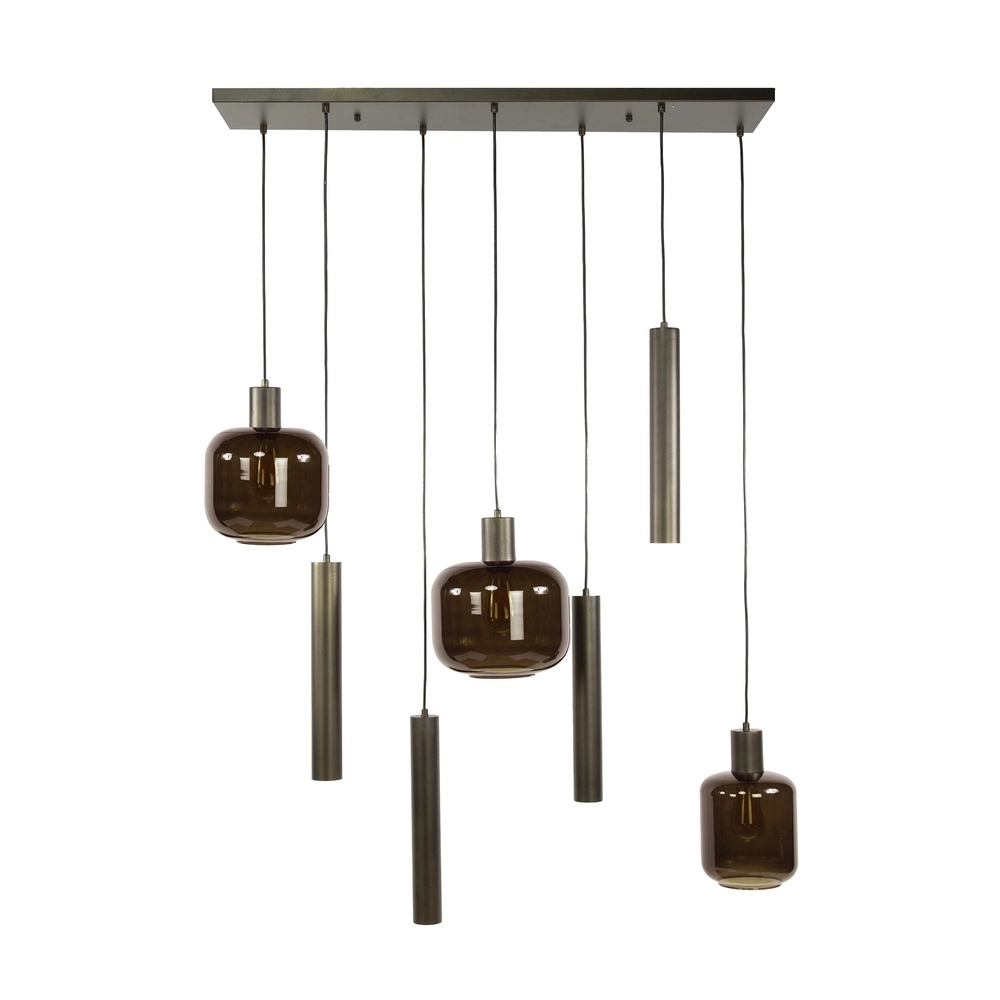 Pendellampe Bronza Sienabraun – dunkles Glas Lyora 8716803513433