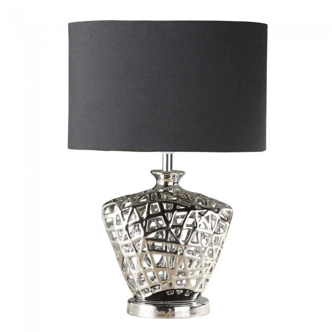 Tischlampe Network Chrom mit Schwarz Searchlight 5053423085197