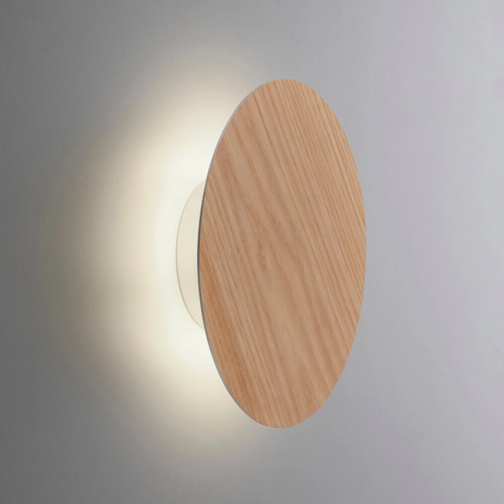 Design-Wandleuchte Akku Puntua Ø 25cm Holz Paul Neuhaus 4012248375792