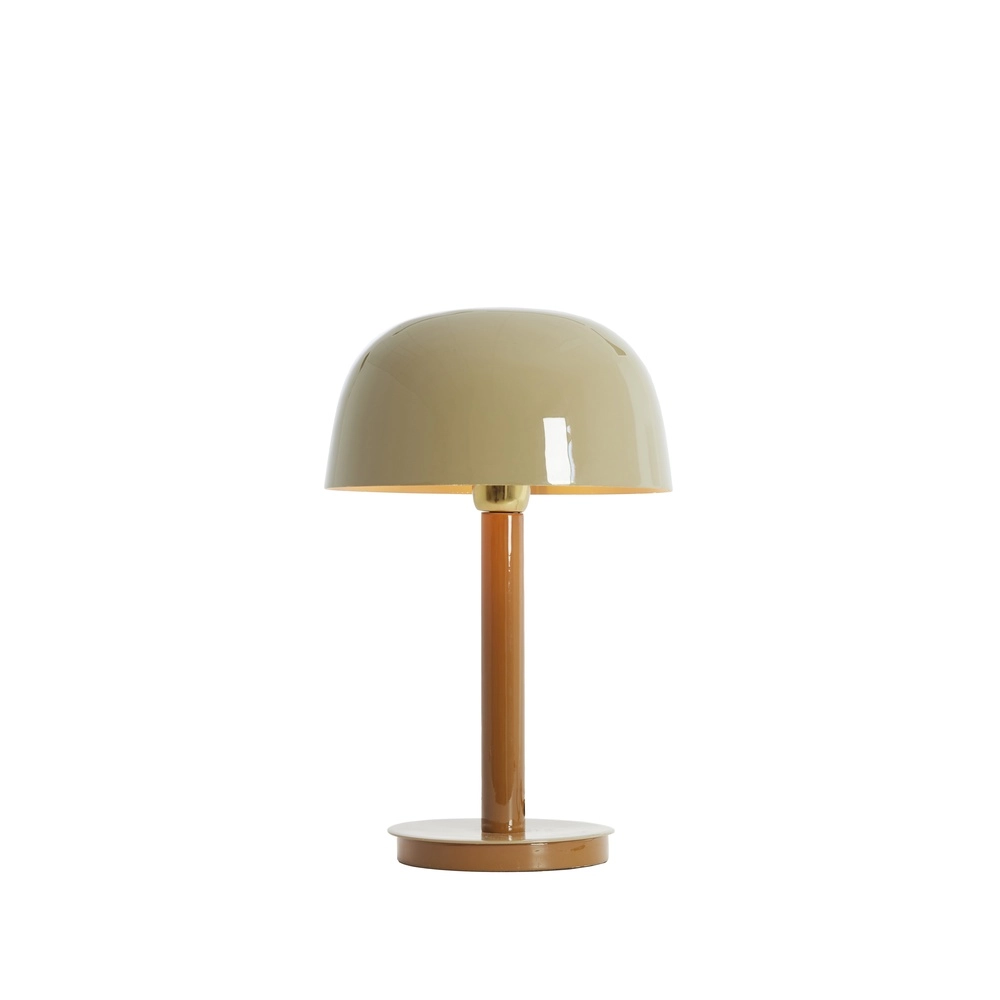 Schreibtischlampe Marivet Glanzsand und Braun – Ø 25 cm Light & Living 8717807816223