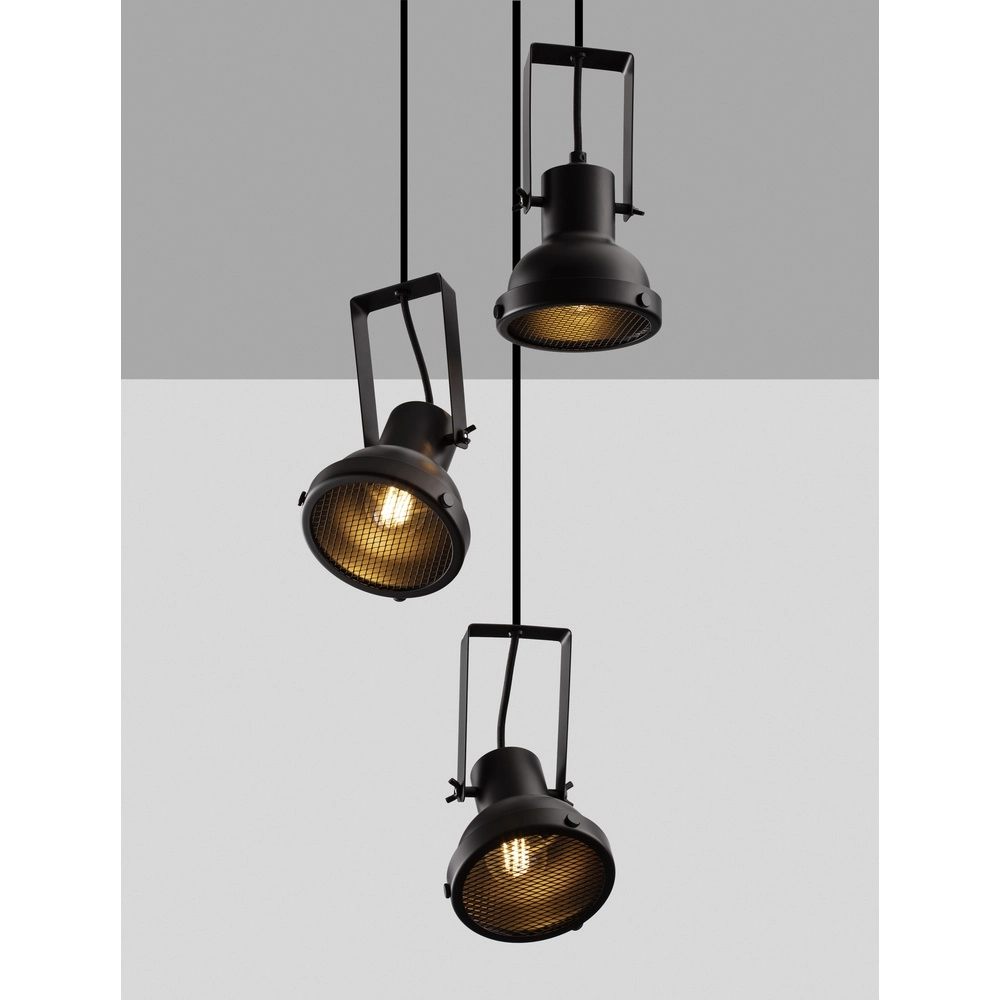 Pendelleuchte Ruvi 3-flammig schwarz Lyora 5212017446336