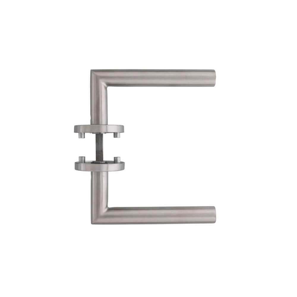 Türklinke Hoek 90 Rosette Edelstahl EN1906/4 Intersteel 8714186142325
