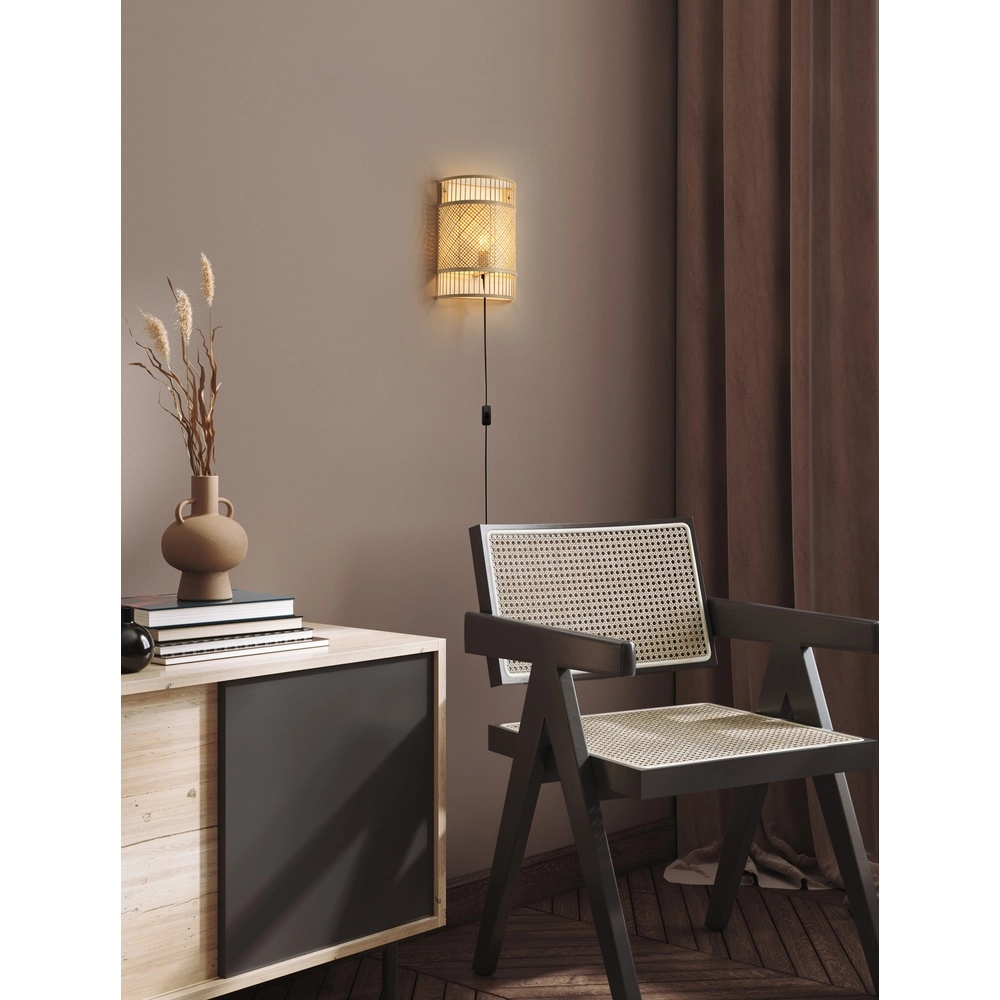 Wandleuchte aus Bambus Pale mit Kabel Lyora 5212017465580
